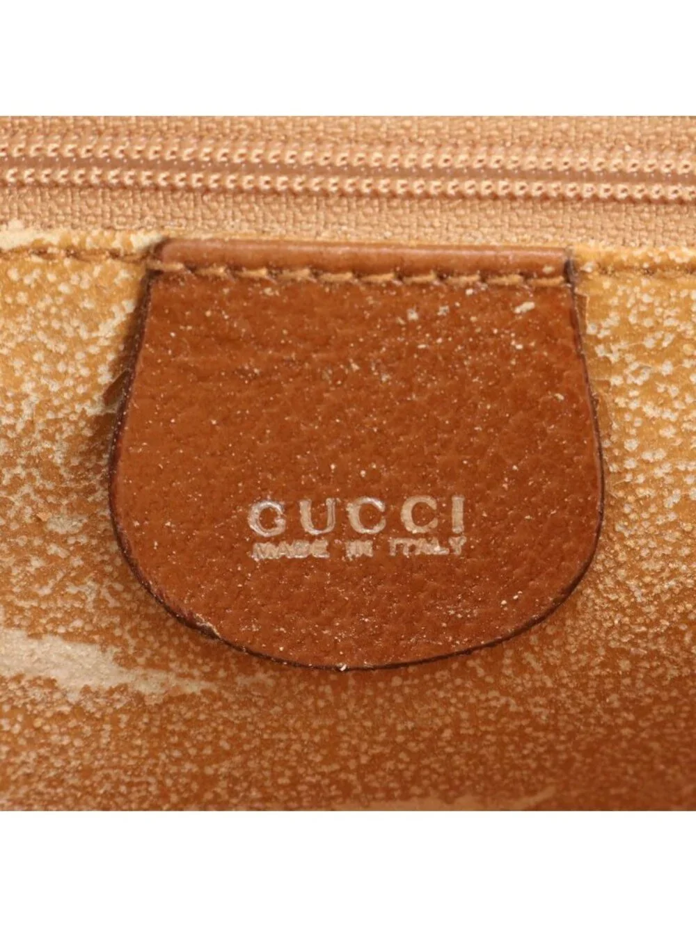 Gucci Vintage Leather Tote Bag Shoulder Business Document Brown